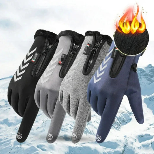 Women's waterproof touchscreen cycling gloves in black