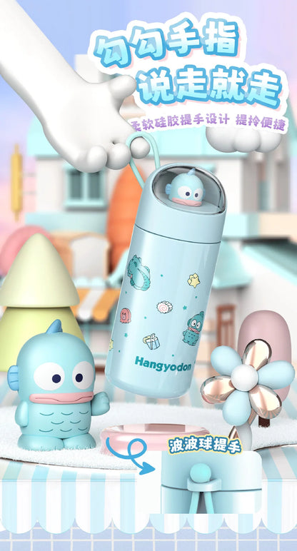 Insulated Thermos Bottle: [Character Name] from Sanrio's Hello Kitty, 350ml capacity.