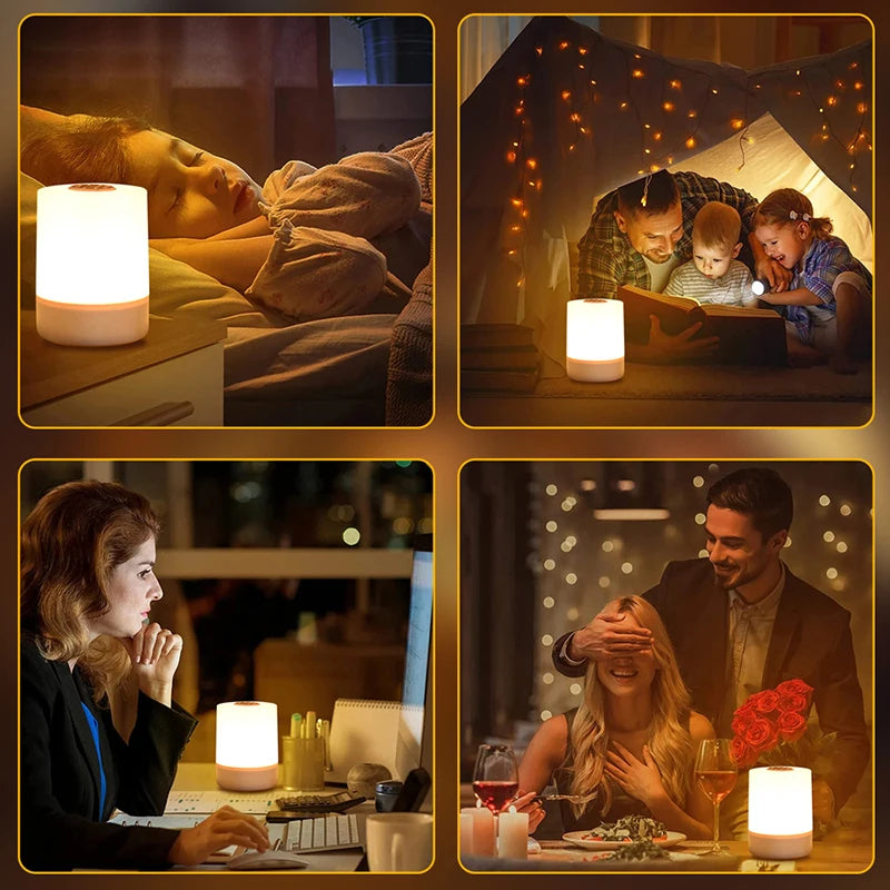 Touch lamp, Valentine's present, adjustable brightness, warm white.