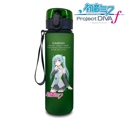 Hot selling Miniso Hatsune Miku cartoon anime large capacity portable plastic sports water bottle cute water bottle beautiful