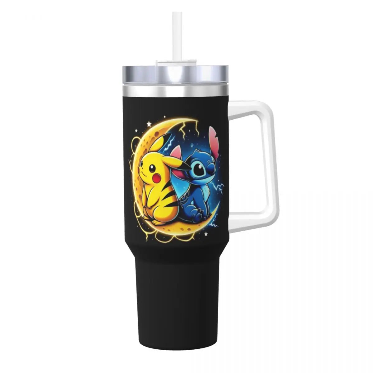 Pokémon Stainless Steel Tumbler | Insulated Water Bottle | Anime Cartoon Print | Cold Drinks & Coffee | Customizable Travel Mug