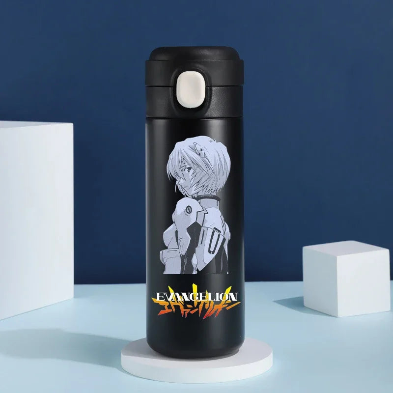 Anime EVA Ayanami Rei 420ML Thermos Water Bottle Anime Portable Children 304 Stainless Steel Cartoon Outdoor Sport Water Mug