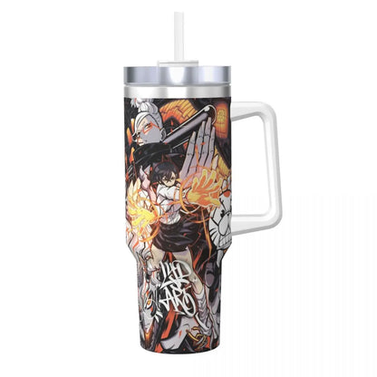 Stanley Tumbler Dandadan Anime Japanese Insulated Stainless Steel Cup, Travel Mug, Hot & Cold Drinks, Water Bottle - Like Stanley Cup & Owala Tumbler