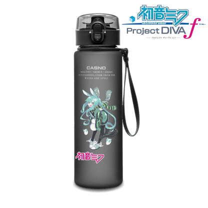 Hot selling Miniso Hatsune Miku cartoon anime large capacity portable plastic sports water bottle cute water bottle beautiful