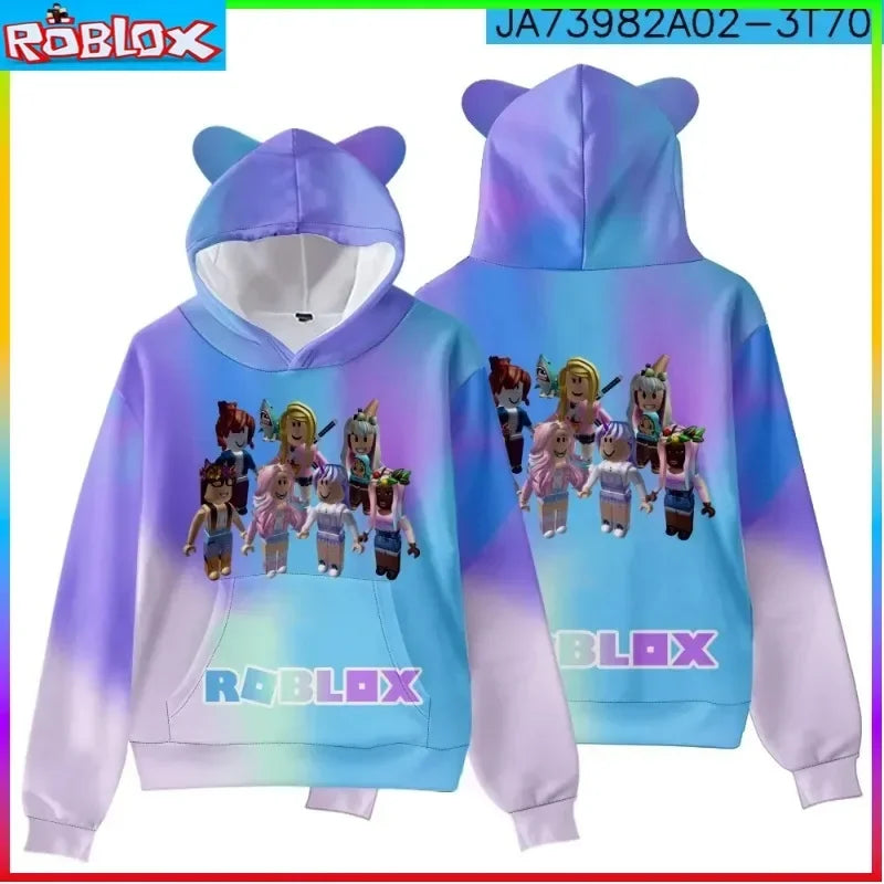 Kids Roblox Cat Ear Sweatshirt - Side View, Winter 2024 Collection