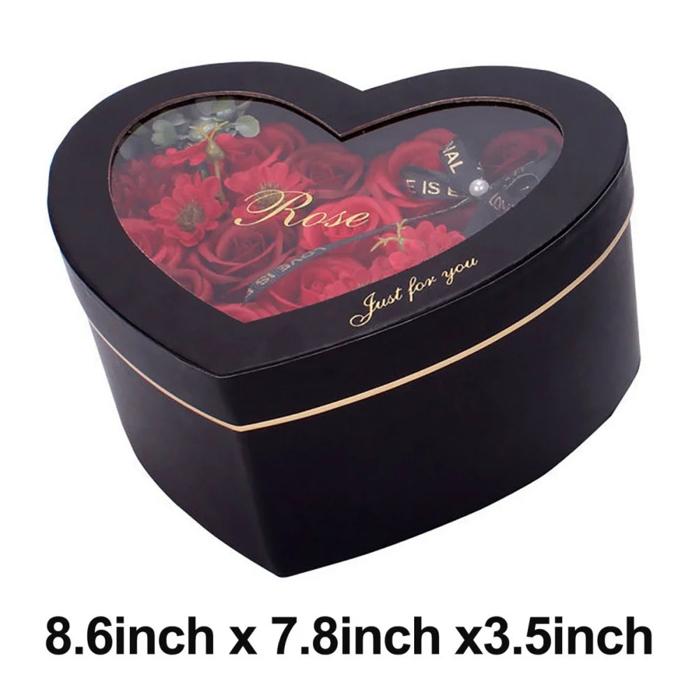 Birthday Gift: Single Red Preserved Rose in Elegant Gift Box