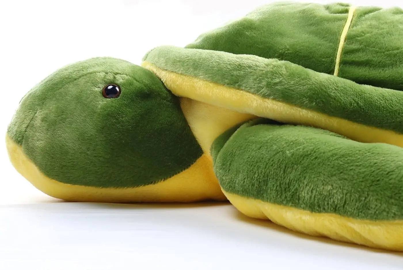 Sea turtle plush, Valentine's Day gift, side view, soft fabric