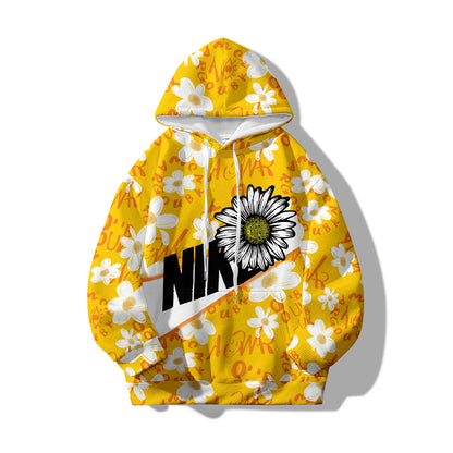 Back View: Cartoon Letter Graffiti 3D Print Hoodie