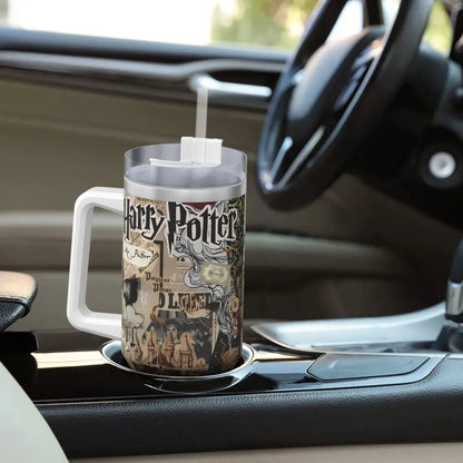 Personalized Harry Potter Stainless Steel Tumbler | Insulated Hot & Cold Drinks Bottle | Custom Travel Mug