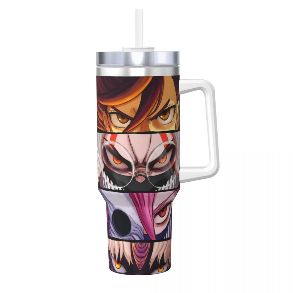 Stanley Tumbler Dandadan Anime Japanese Insulated Stainless Steel Cup, Travel Mug, Hot & Cold Drinks, Water Bottle - Like Stanley Cup & Owala Tumbler