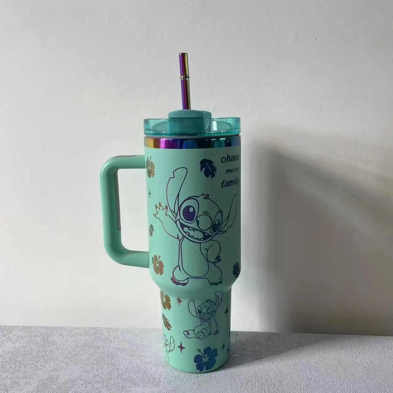 Stitch Thermal Cup with Straw, 40oz, bottom view.