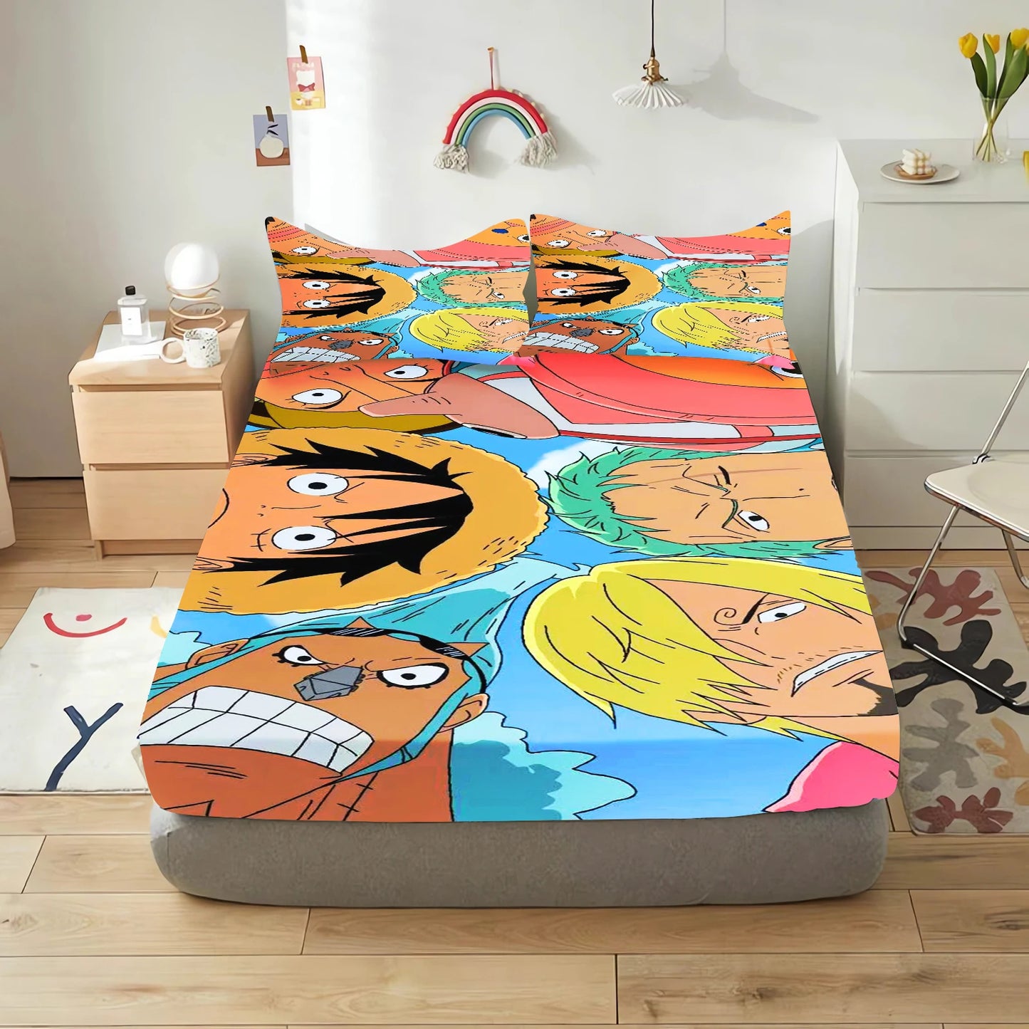 Luffy One Piece Fitted Sheet Set", designed for e-commerce SEO: