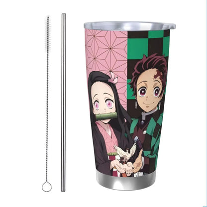 (Provided for each image in the HTML above) Example: "Demon Slayer Tumbler - Nezuko and Tanjiro Design"