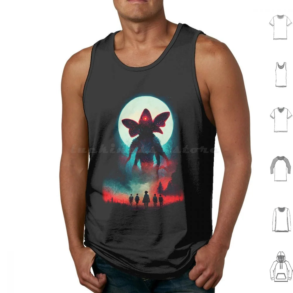 Demogorgon Tank Top - Back View, solid color, no design.