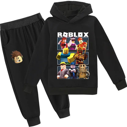 Kids Roblox Clothing - Pink and Purple Roblox Print - Comfortable Leisure Suit.