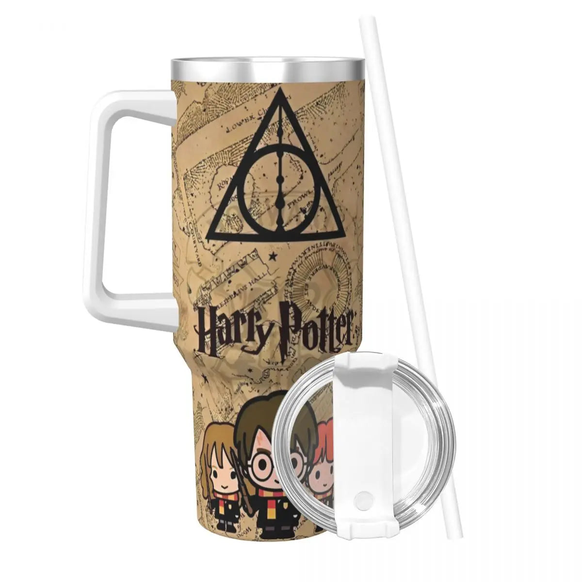 Harry Potter Hogwarts Crest Tumbler - 16oz Stainless Steel, Double-walled Insulation. (Focuses on specific design and key features for a child product featuring the Hogwarts crest)