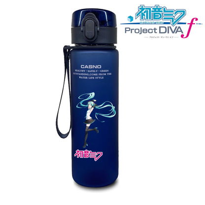 Hot selling Miniso Hatsune Miku cartoon anime large capacity portable plastic sports water bottle cute water bottle beautiful