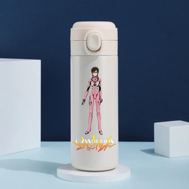 Anime EVA Ayanami Rei 420ML Thermos Water Bottle Anime Portable Children 304 Stainless Steel Cartoon Outdoor Sport Water Mug