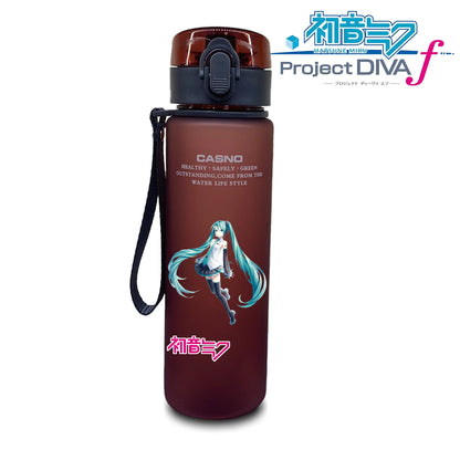 Hot selling Miniso Hatsune Miku cartoon anime large capacity portable plastic sports water bottle cute water bottle beautiful