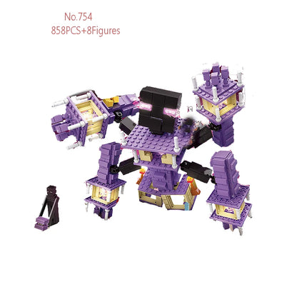 Minecraft LED Blocks Kit - Construct a glowing Ender Dragon.