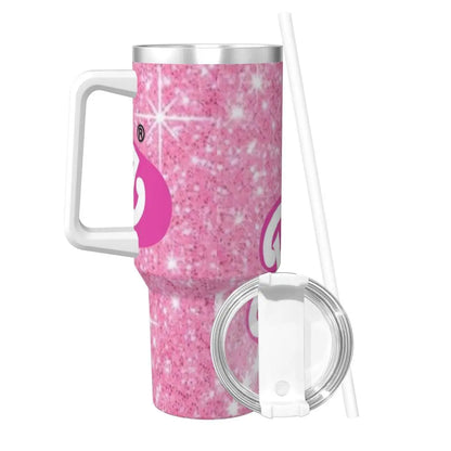 40 oz Insulated Tumbler, Barbie Edition by MINISO, Pink, Stainless Steel, Straw