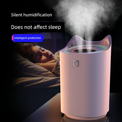 3L Cool Mist Humidifier: Dual Nozzle Mist Output