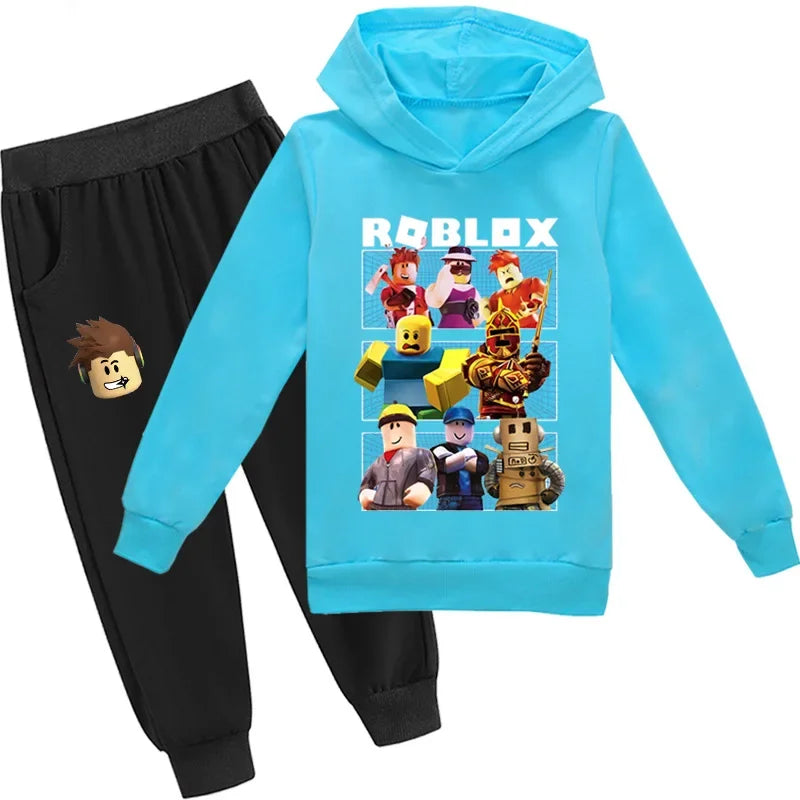 Roblox Apparel for Kids - Orange and Brown Roblox Style - Fun Leisure Suit for Boys and Girls.