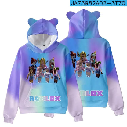 Kids Roblox Cat Ear Sweatshirt - Side View, Winter 2024 Collection