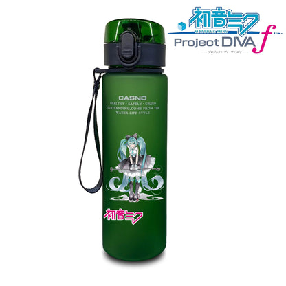 Hot selling Miniso Hatsune Miku cartoon anime large capacity portable plastic sports water bottle cute water bottle beautiful