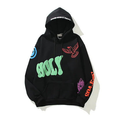 Black Lucky Me I See Ghosts Graffiti Hoodie