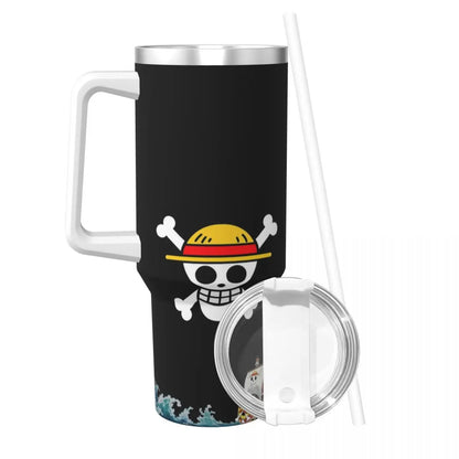 One Piece Anime Stainless Steel Tumbler (Luffy Design) - Stanley Cup & Owala Alternative