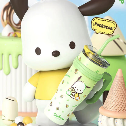 Sanrio Water Bottle 1200ml, Cute Hello Kitty Kuromi Cinnamoroll Melody Stainless Steel Insulated Tumbler with Straw, Gift Idea, Stanley Tumbler Style