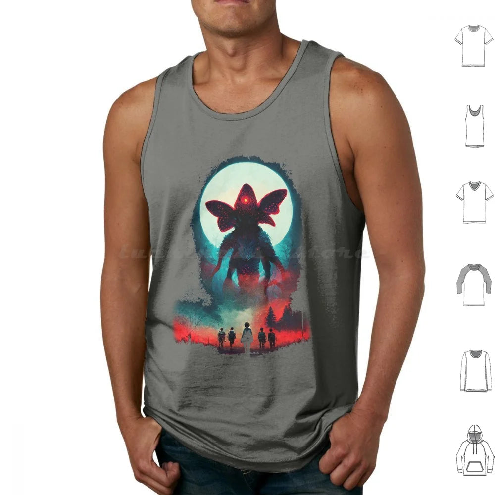 Demogorgon Tank Top - Back View, solid color, no design.