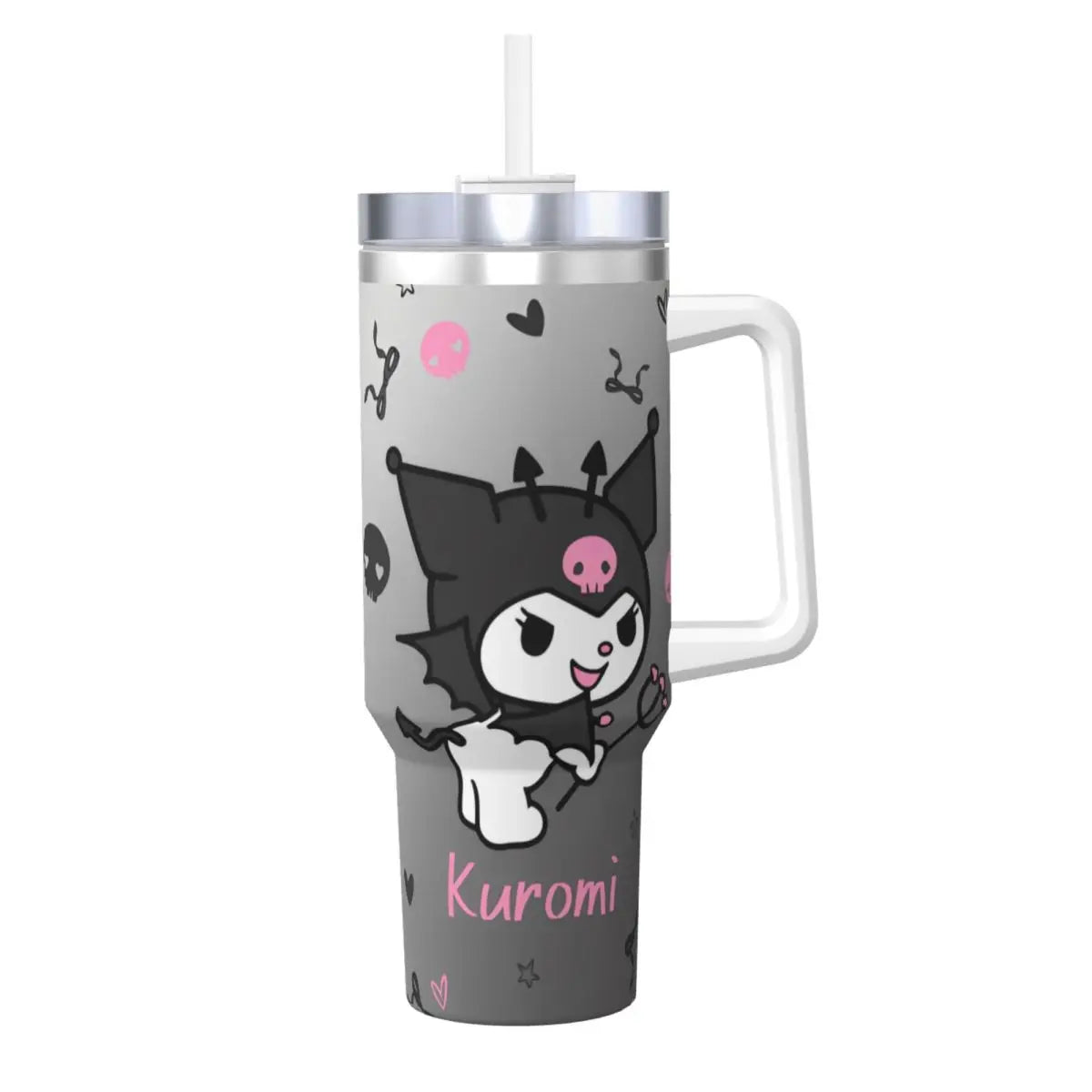 MINISO Kuromi Stainless Steel Tumbler | Sanrio Anime Insulated Travel Mug | Hot & Cold Drinks