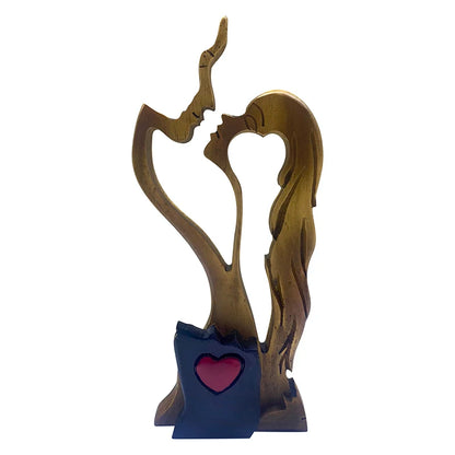 Romantic resin figurine of a couple kissing, perfect Valentine's Day gift for home or office decor