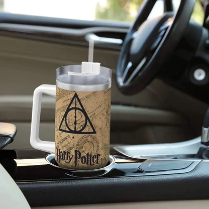 MINISO Harry Potter 40oz Stainless Steel Tumbler - Insulated Thermal Travel Mug for Hot & Cold Drinks