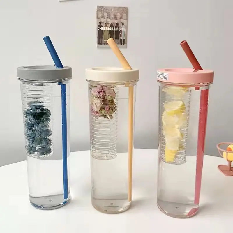 Hydration Bottle 700ml - [Color], With Straw & Tea Infuser