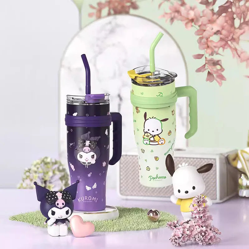 Sanrio Character Water Bottle, Hello Kitty Water Bottle, Kuromi Water Bottle, Cinnamoroll Water Bottle, My Melody Water Bottle, Sanrio Water Bottle with Straw