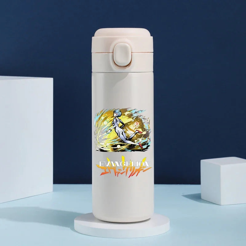 Anime EVA Ayanami Rei 420ML Thermos Water Bottle Anime Portable Children 304 Stainless Steel Cartoon Outdoor Sport Water Mug