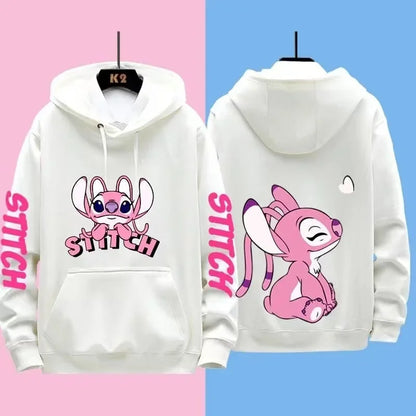 Miniso Disney Stitch oversized hoodie, back view, 3D Stitch design.