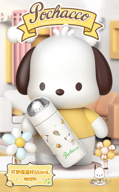 Sanrio [Character Name] Insulated Thermos: 350ml, Hello Kitty collection, vibrant design.