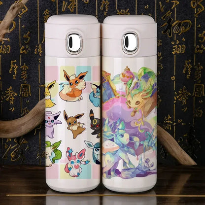 Pokemon Pikachu Thermos - Angled view, showcasing vibrant Pikachu artwork, 350ml capacity.