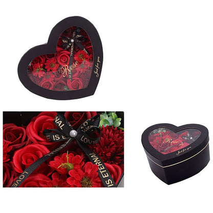 Red Rose Gift: Eternal Rose Box, Top View with Rose Details