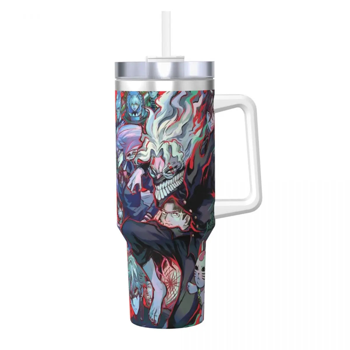 Stanley Tumbler Dandadan Anime Japanese Insulated Stainless Steel Cup, Travel Mug, Hot & Cold Drinks, Water Bottle - Like Stanley Cup & Owala Tumbler