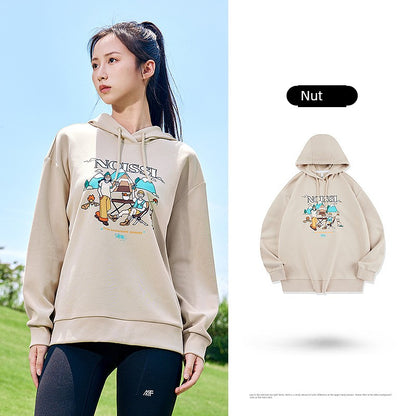 Girl in Grey Jordan Hooded Sweatshirt - Winter 2024 (Lifestyle Shot)