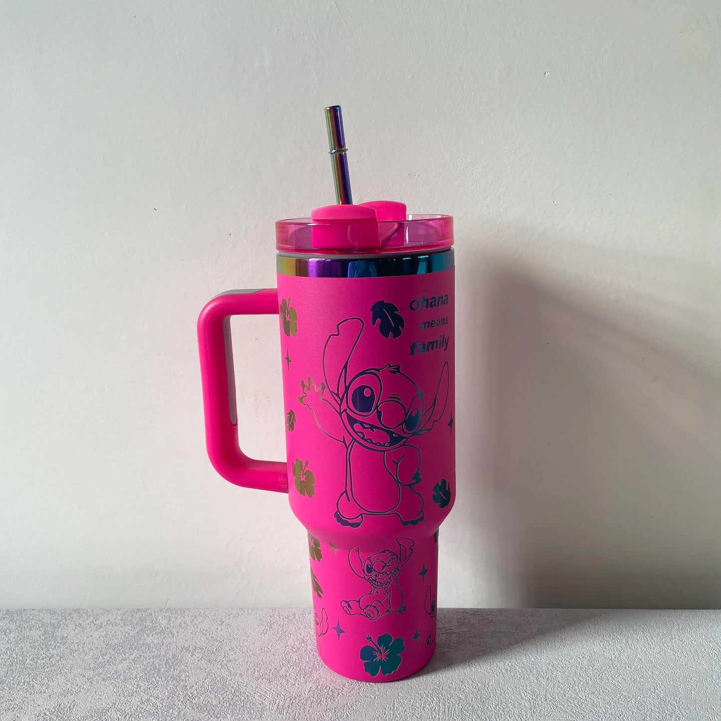 Stitch Thermal Cup with Straw, 40oz, bottom view.