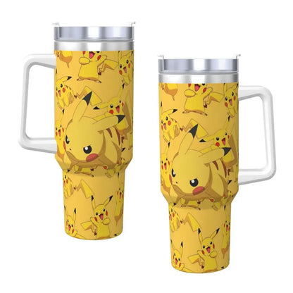 Pokémon Stainless Steel Tumbler | Insulated Water Bottle | Anime Cartoon Print | Cold Drinks & Coffee | Customizable Travel Mug