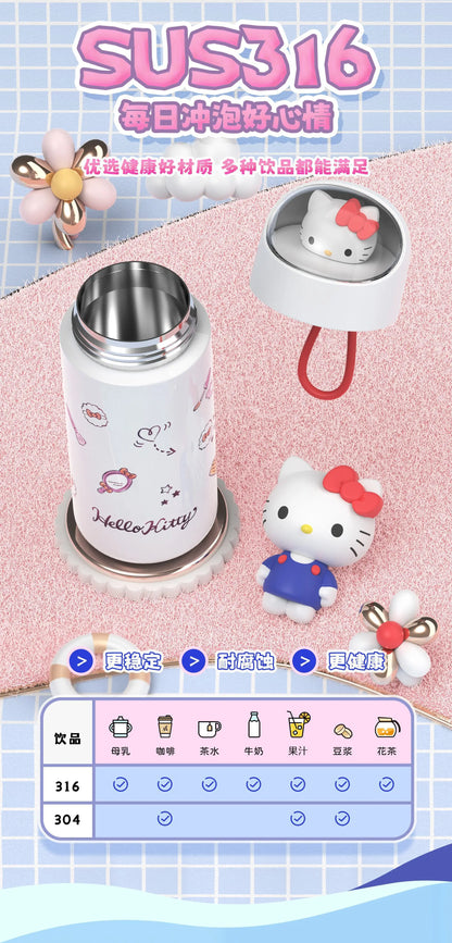 Sanrio Hello Kitty Thermos: [Character Name] print, 350ml, keeps drinks at temperature.