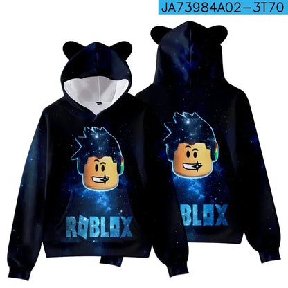 Roblox Cat Ear Hooded Sweatshirt - Close-up on Cat Ear Hood Detail