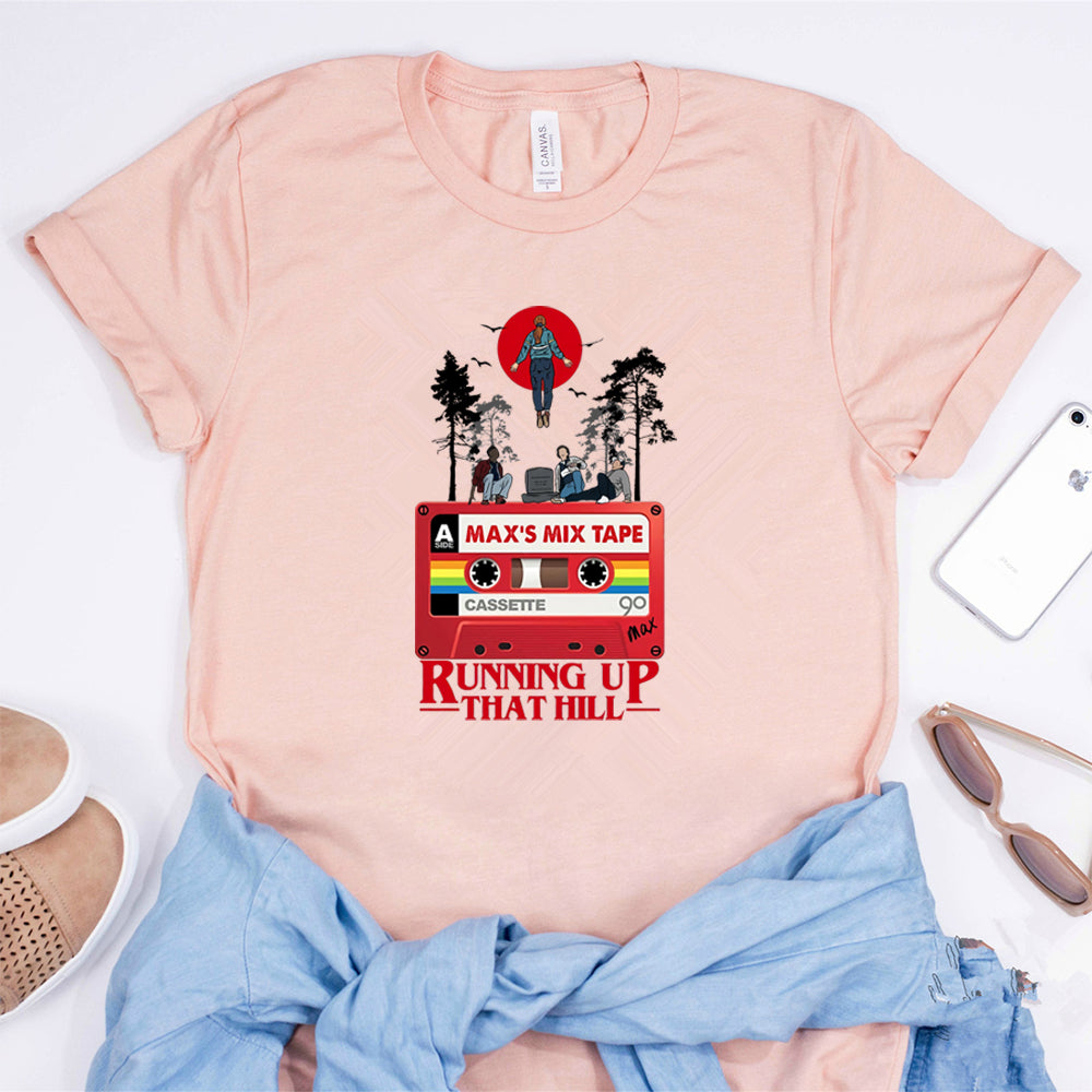 Stranger Things Max's Song T-Shirt, Running Up That Hill Graphic